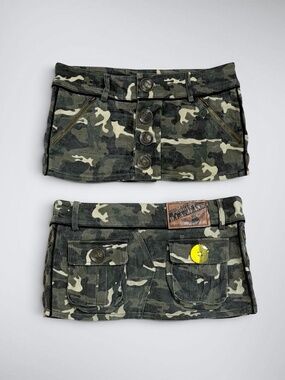 Authentic VTG D.I.A. Camo Cargo Micro Mini Skort | Japanese Archive